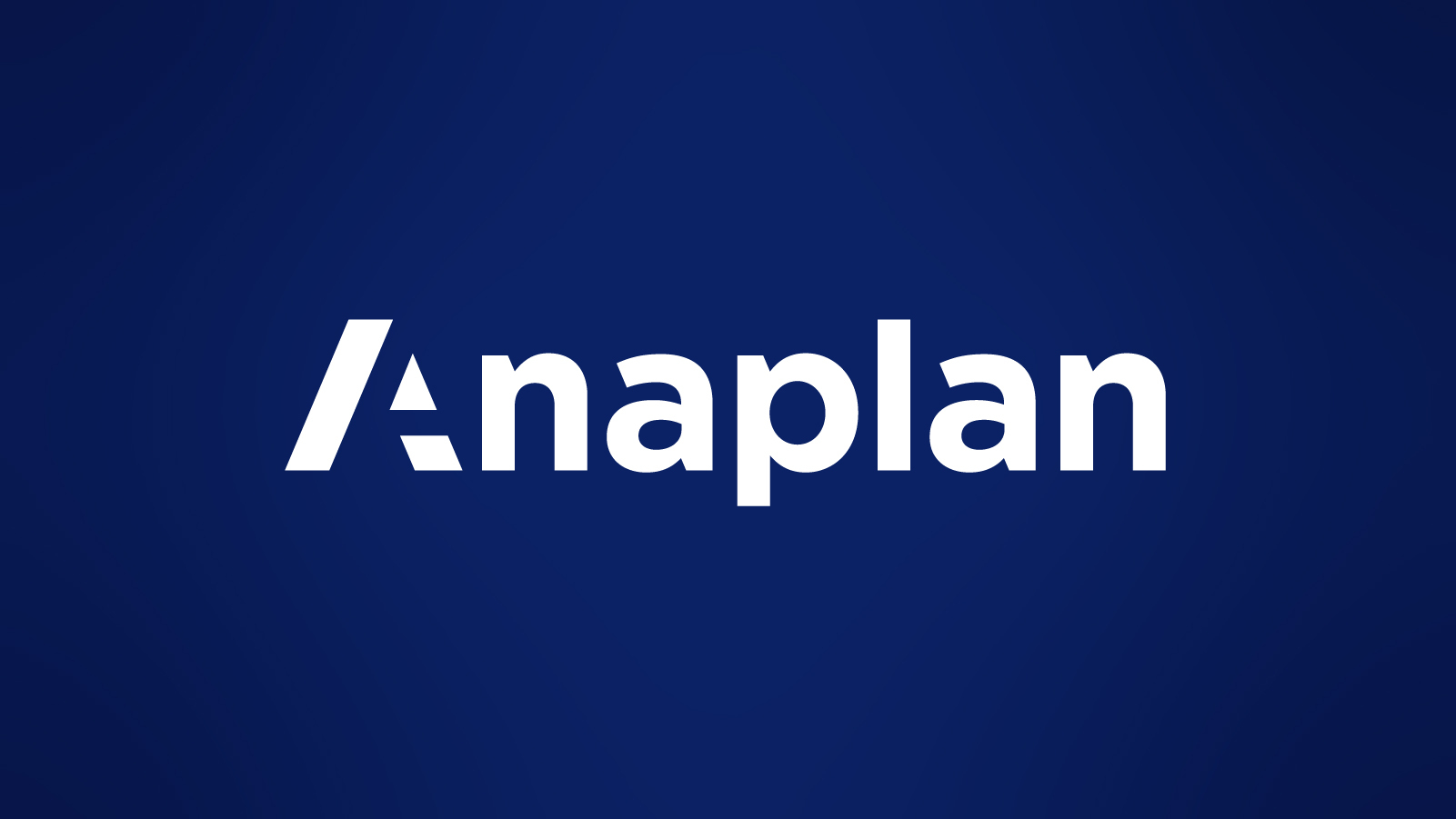 グラフィック:Anaplan のロゴとネイビー ブルーの背景