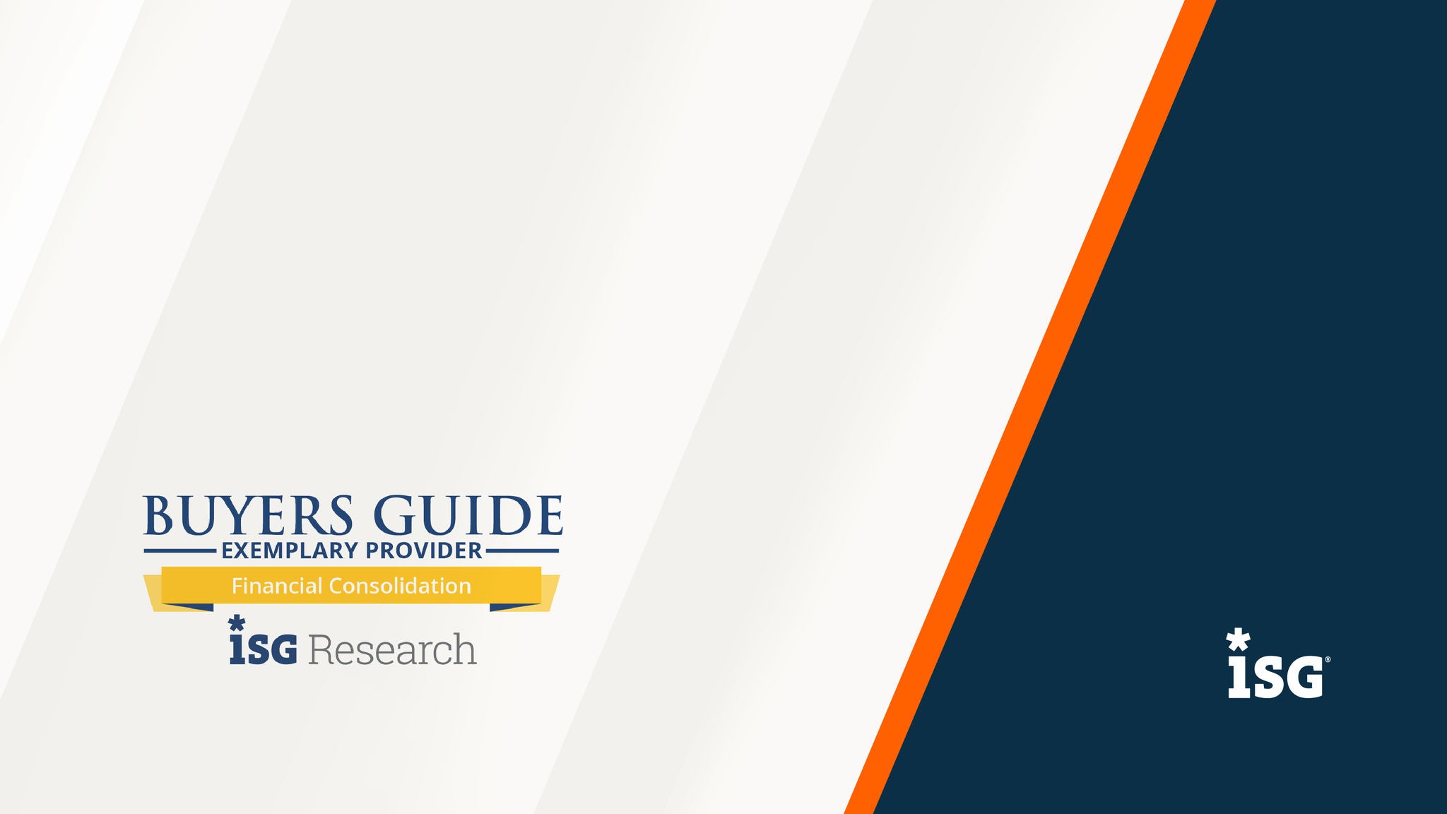 ISG Buyers Guide Exemplary Provider Financial Consolidation Logo