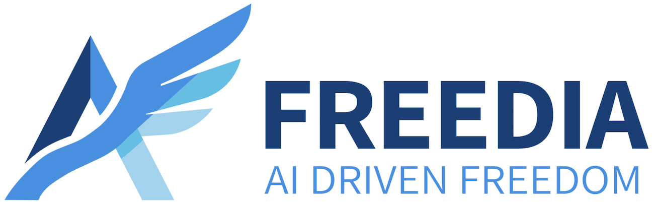 Partner Freedia logo white background