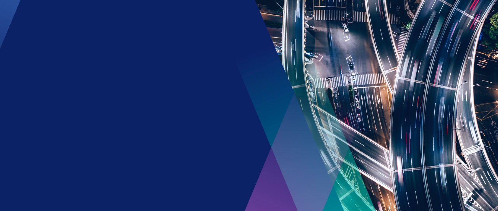 Top view of multiples busy roads