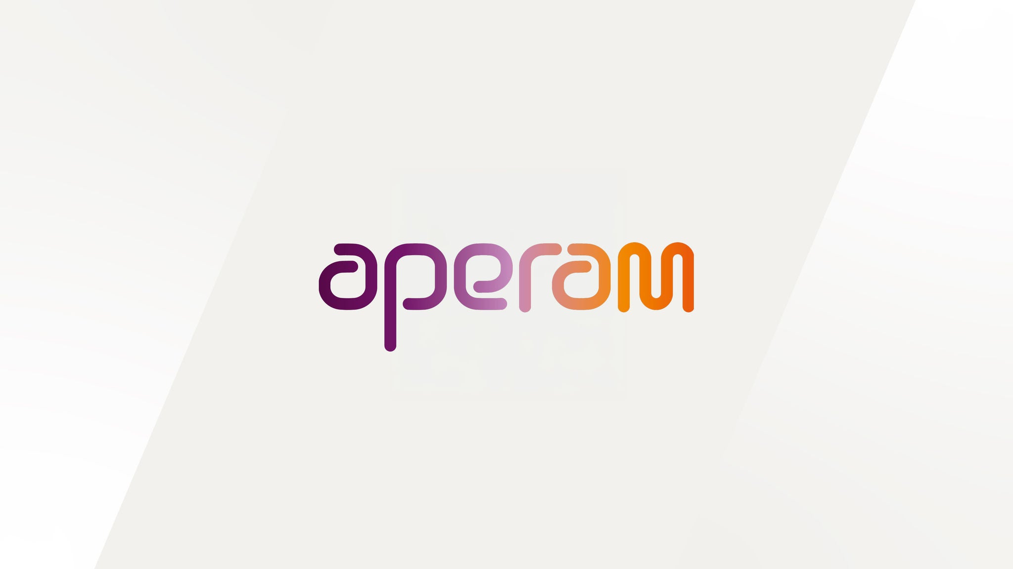Aperam logo displayed in the center on a light background.