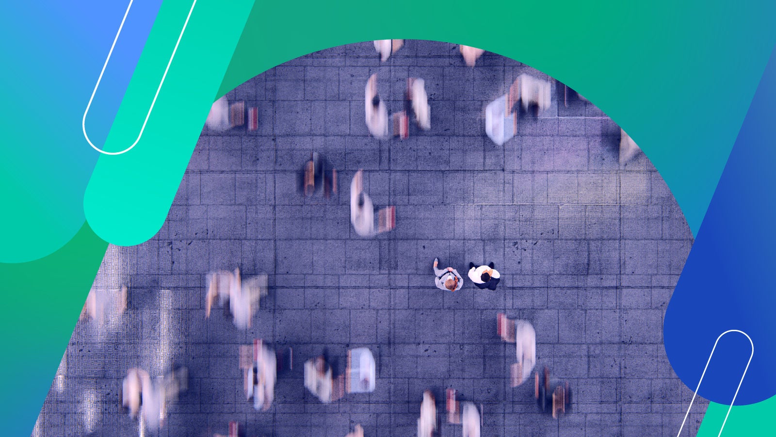 Crowd of people walking