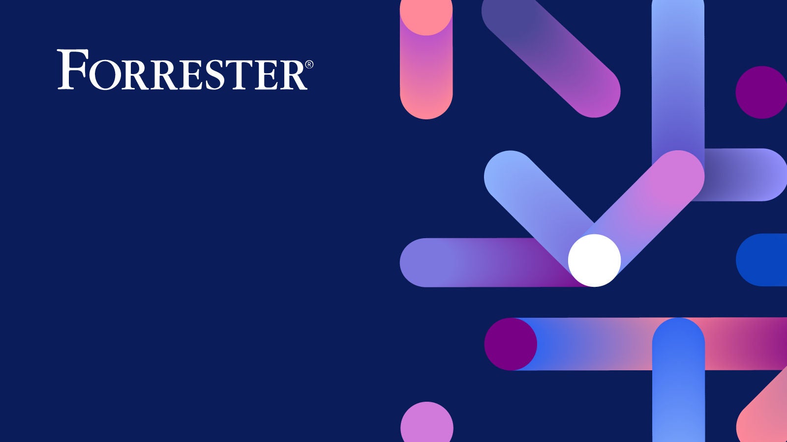 An abstract and colorful design reflecting a modern and artistic approach. with the logo of Forrester