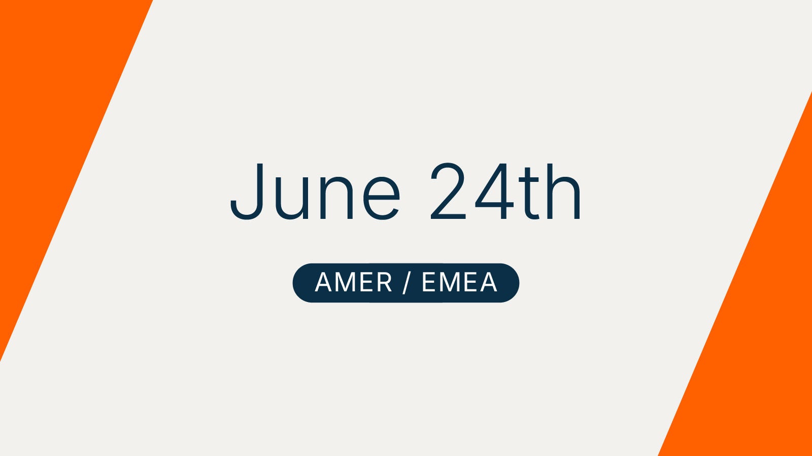Anaplan CoModeler on June 24th AMER / EMEA, with a graphic displaying the event date and region on a light background with orange accent panels.