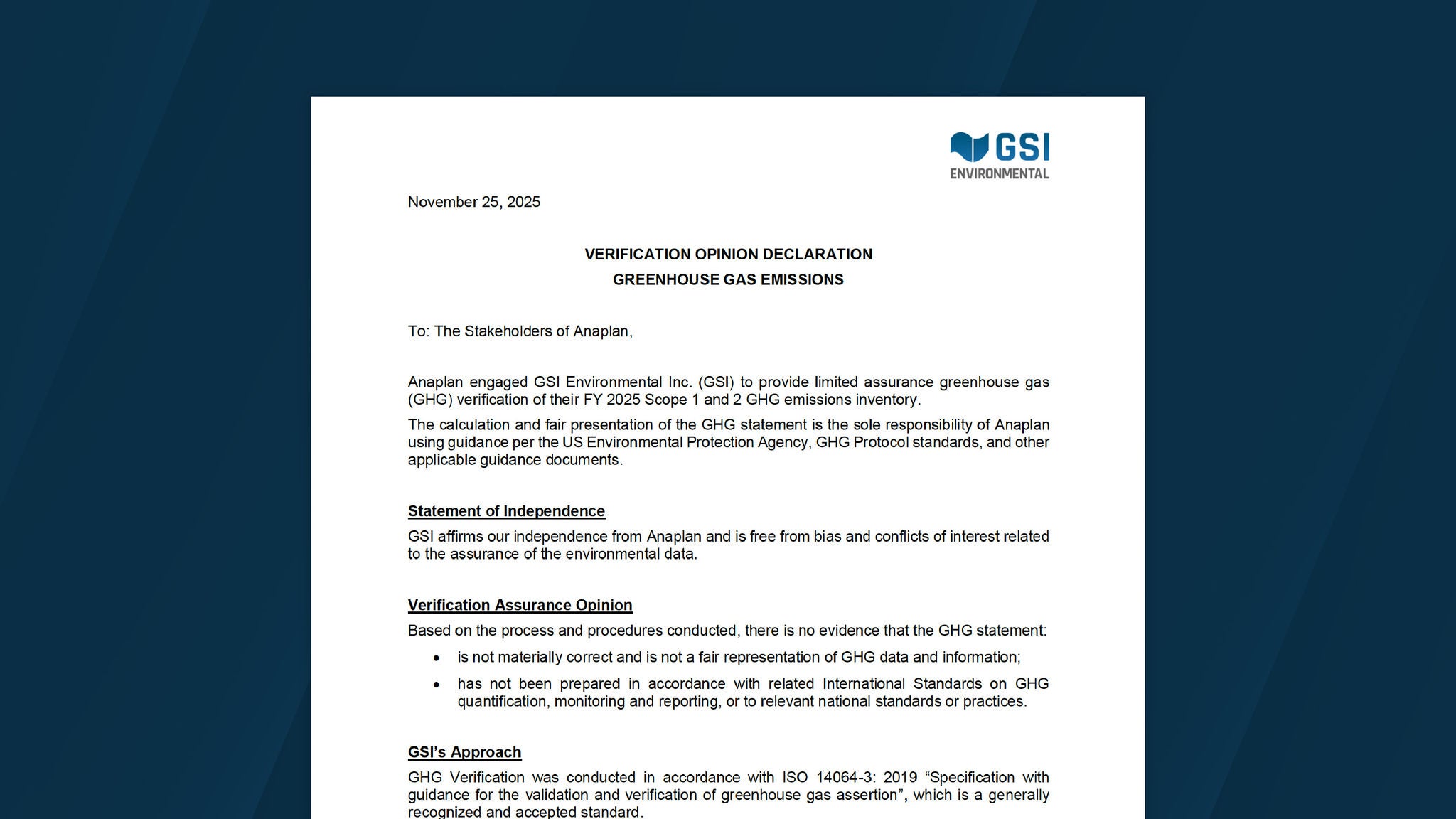 GSI GHG Emissions Letter Resource Tile