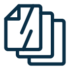 Paper Three Pages Dark Blue Icon