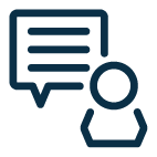 Person Speech Bubble Icon Ink