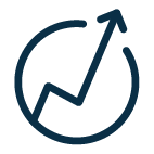 Circle Arrow Bent Up Icon Ink