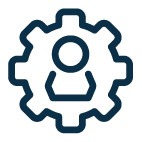 Gear Person Icon Ink