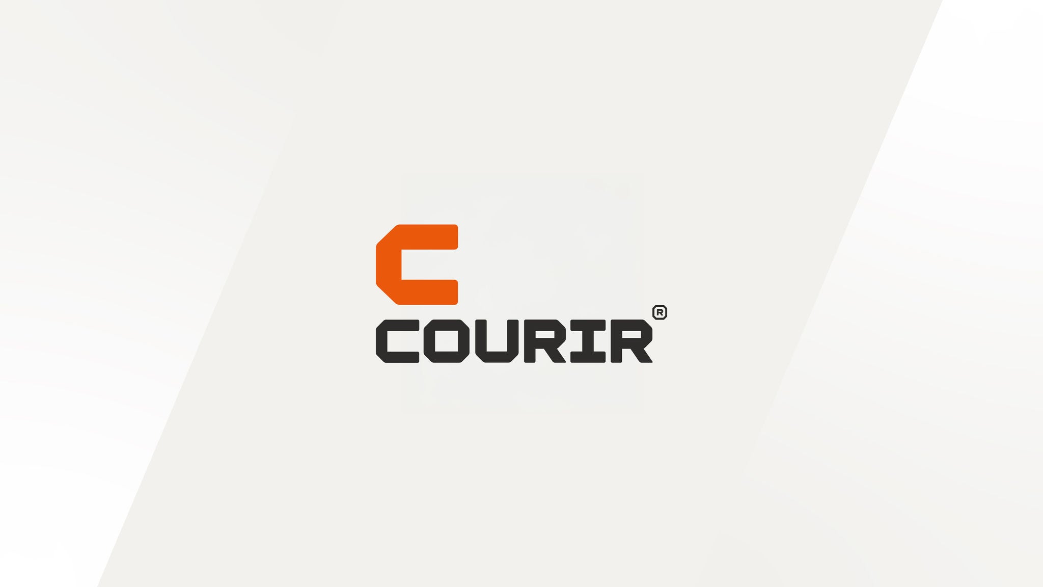 Courir logo displayed in the center on a light background.