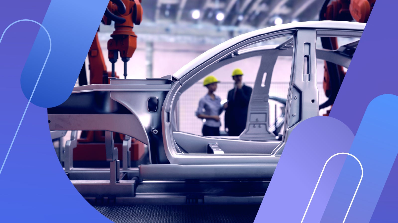 Workers in a car factory