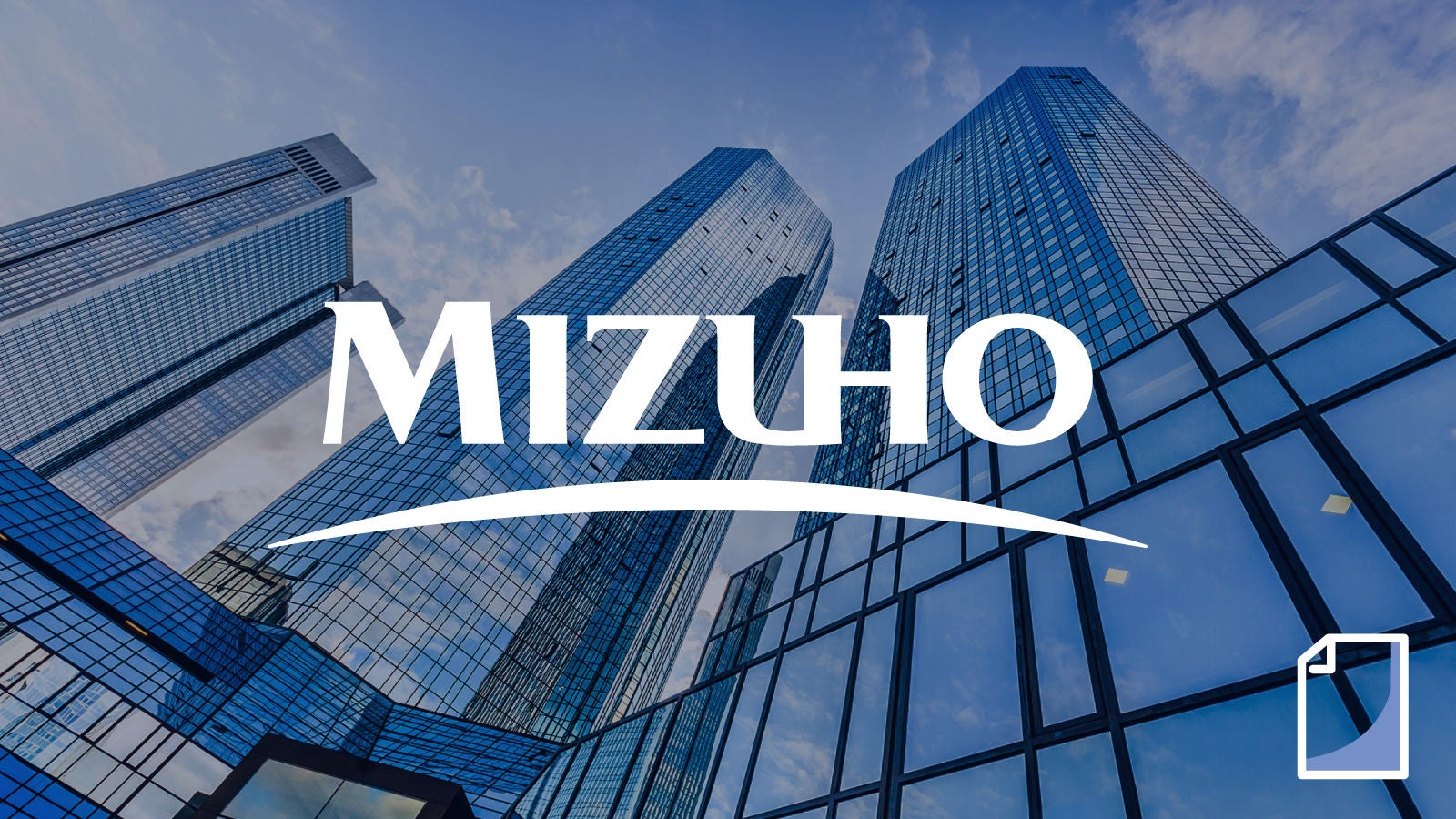 Mizuho customer story tile with icon