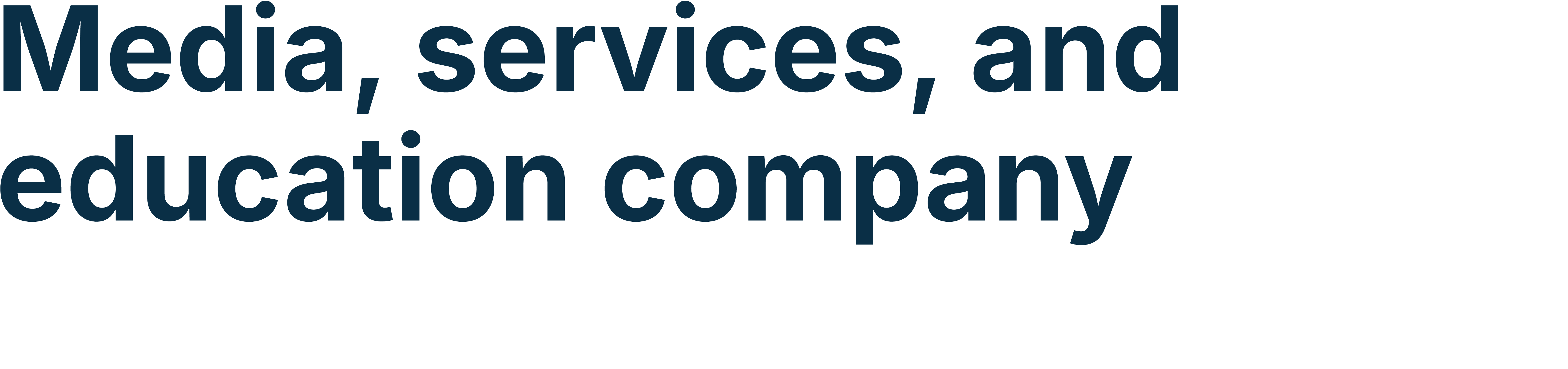 Media, Services, and Education Company Logo