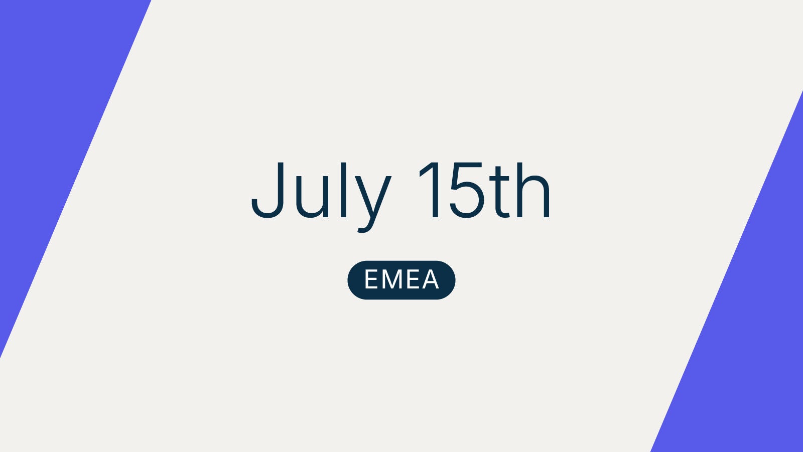 Anaplan CoModeler on July 15th EMEA, with a graphic displaying the event date and region on a light background with blue accent panels.