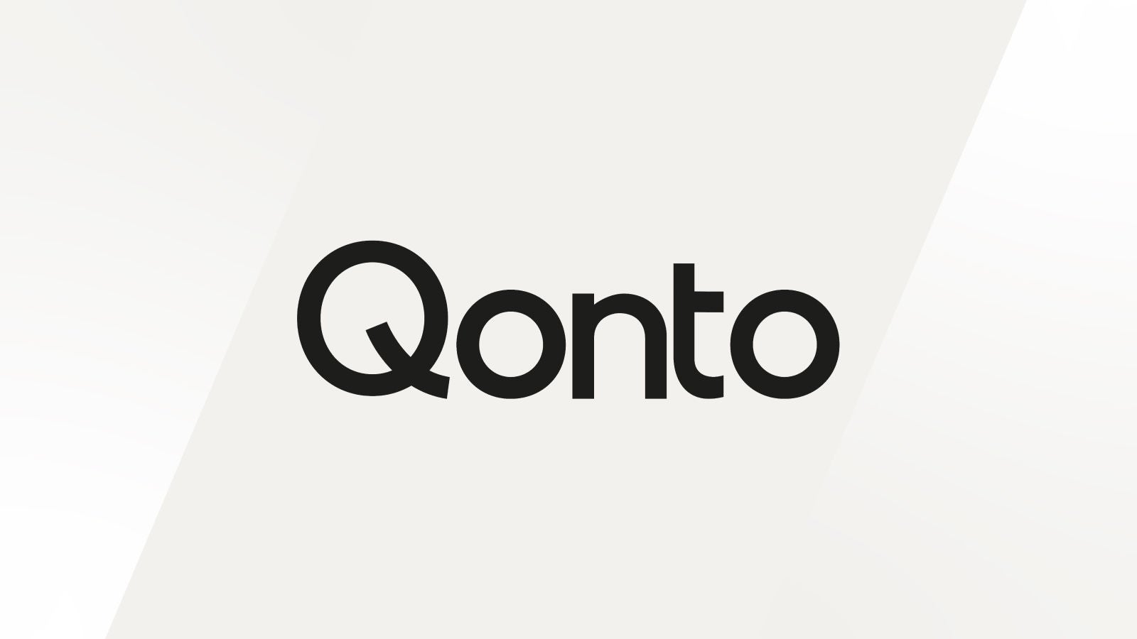 Qonto Logo displayed center. Black Qonto wordmark on a white background.