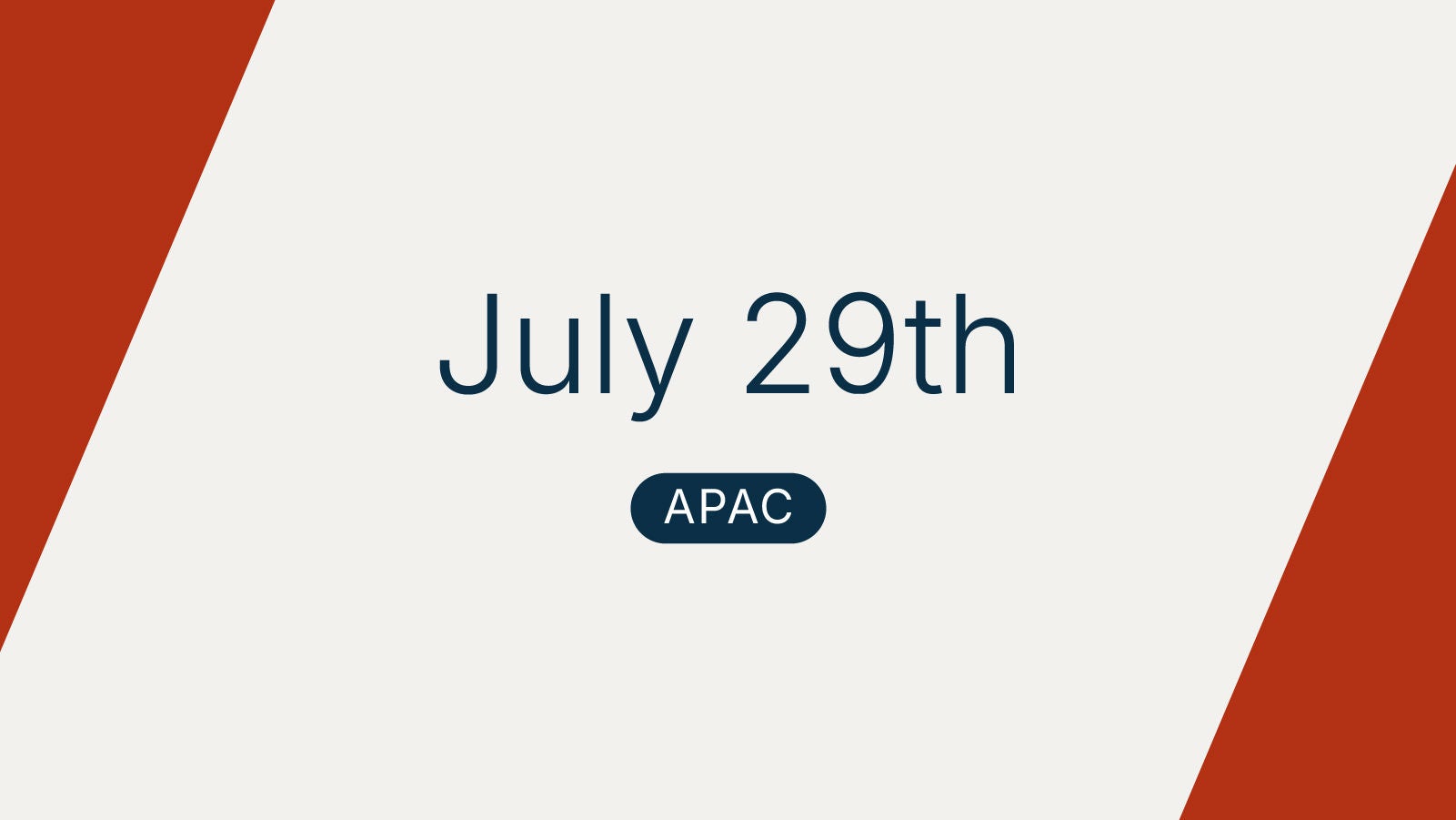 Anaplan CoModeler on July 29th APAC, with a graphic displaying the event date and region on a light background with red accent panels.