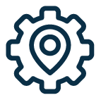 Gear Location Icon Ink