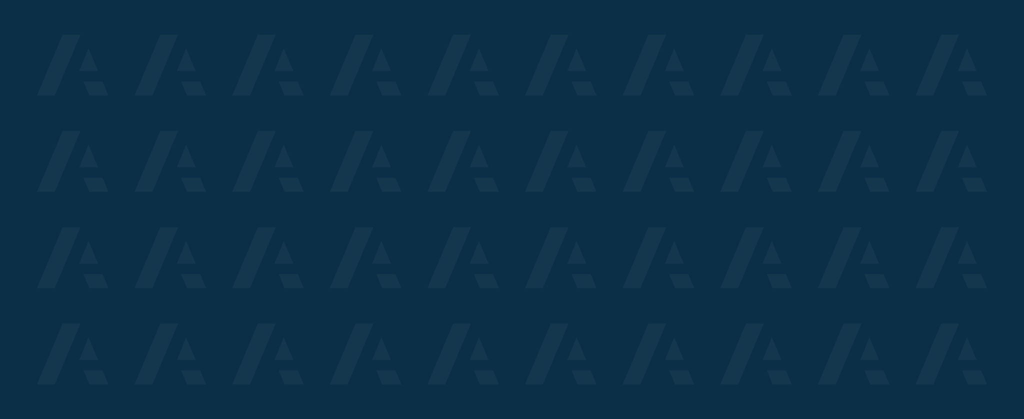 Dark blue background with a repeating pattern of Anaplan “A” logos in a subtle tone-on-tone design.