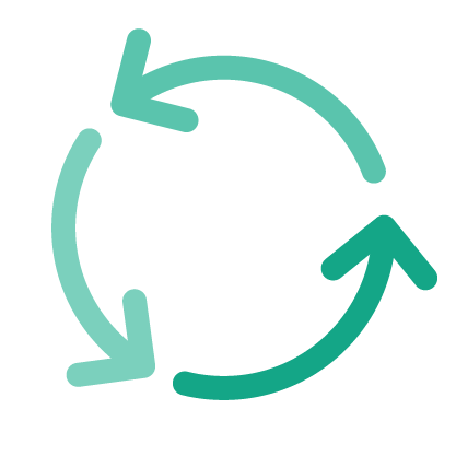 Icône représentant des mains vertes qui saluent