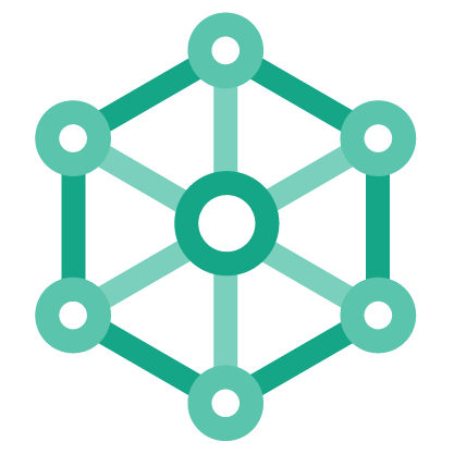 Connected Hex Green Icon