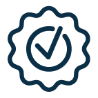 Check Mark Ruffle Edge Dark Blue Icon