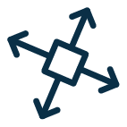 Square Arrows Out Icon Ink