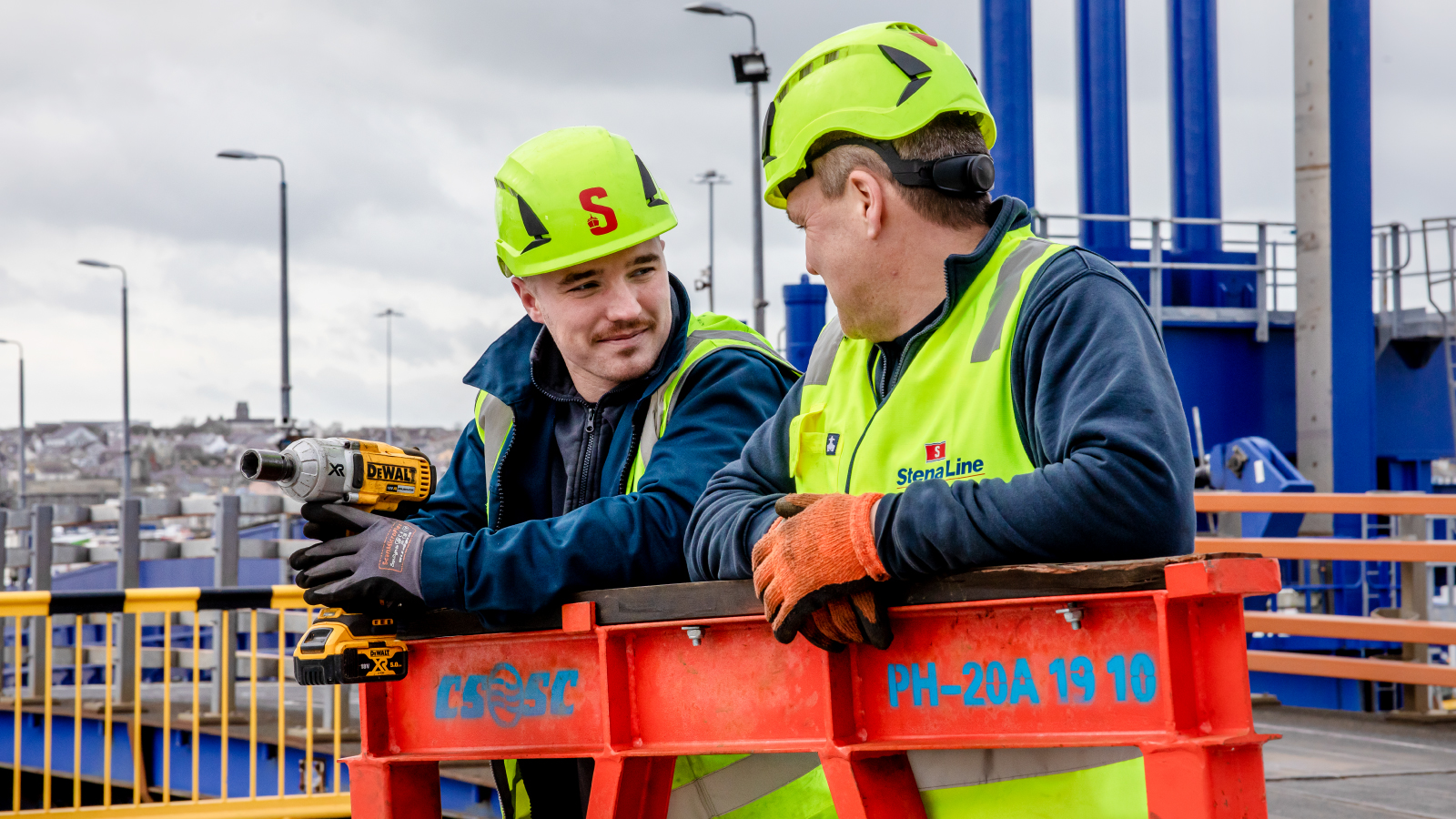 customer-story-stena-line-images Stena Line Employees on a ferry dock