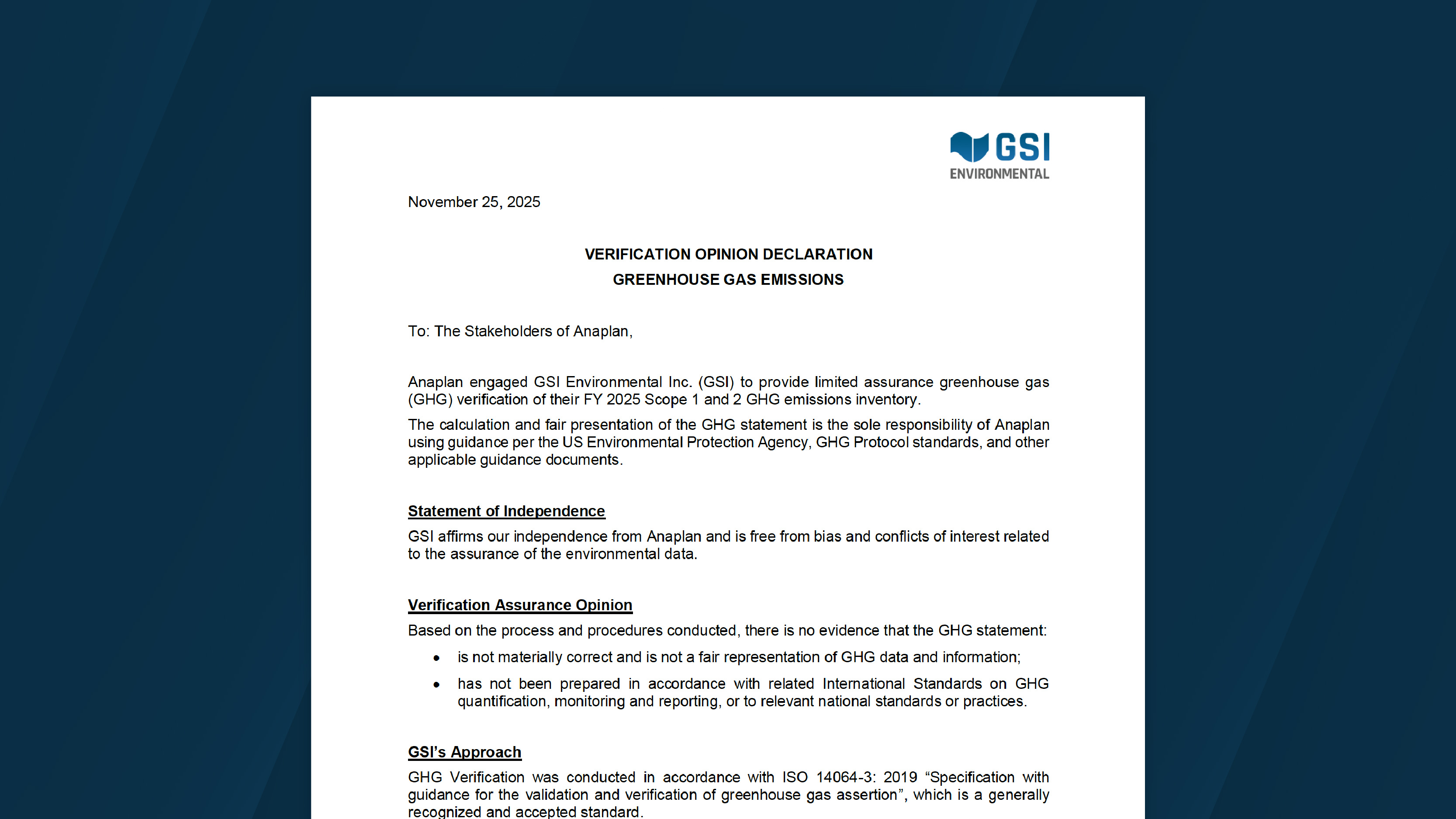 GSI GHG Emissions Letter Resource Tile