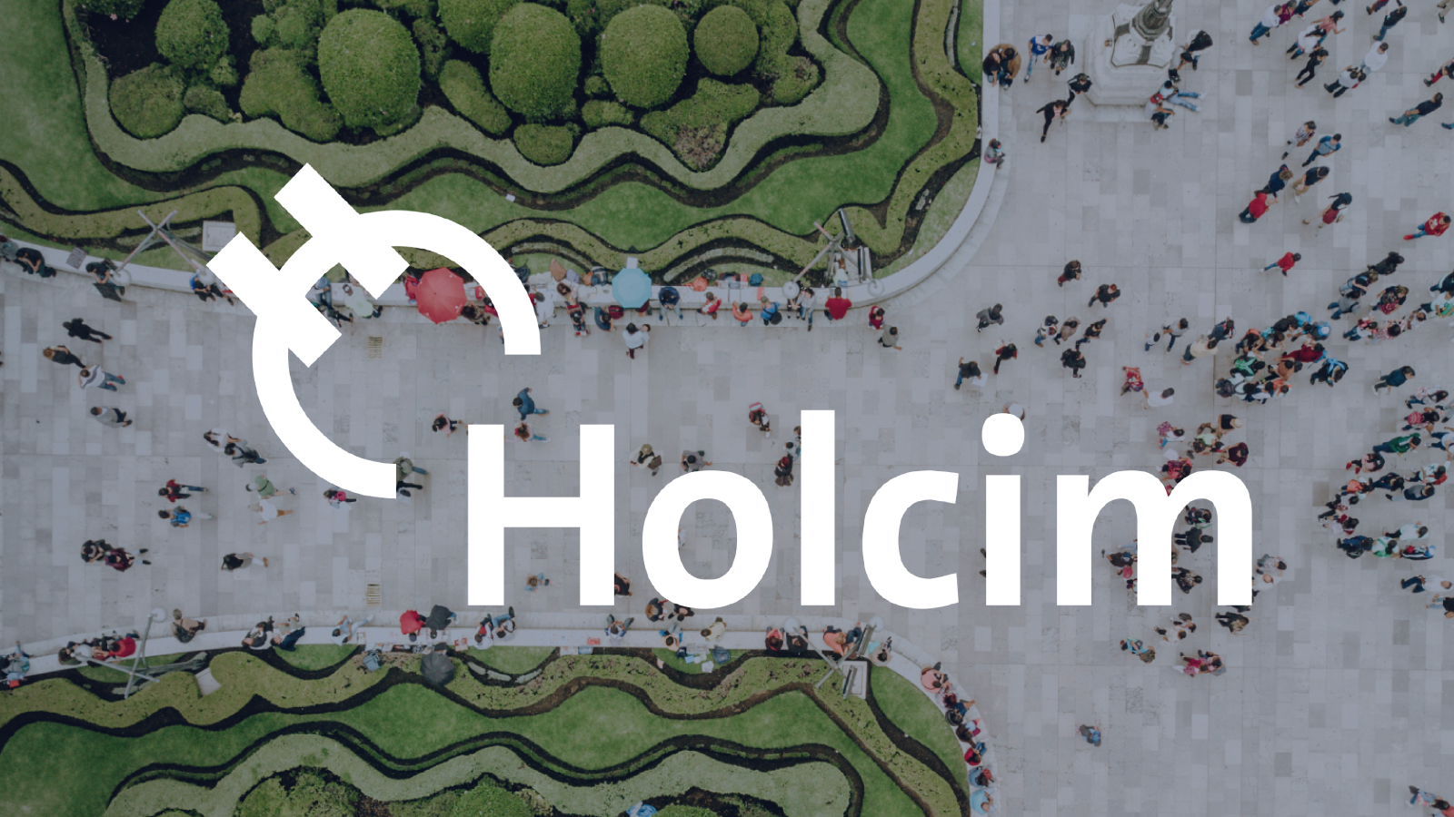 Graphic: Holcim logo over public park space