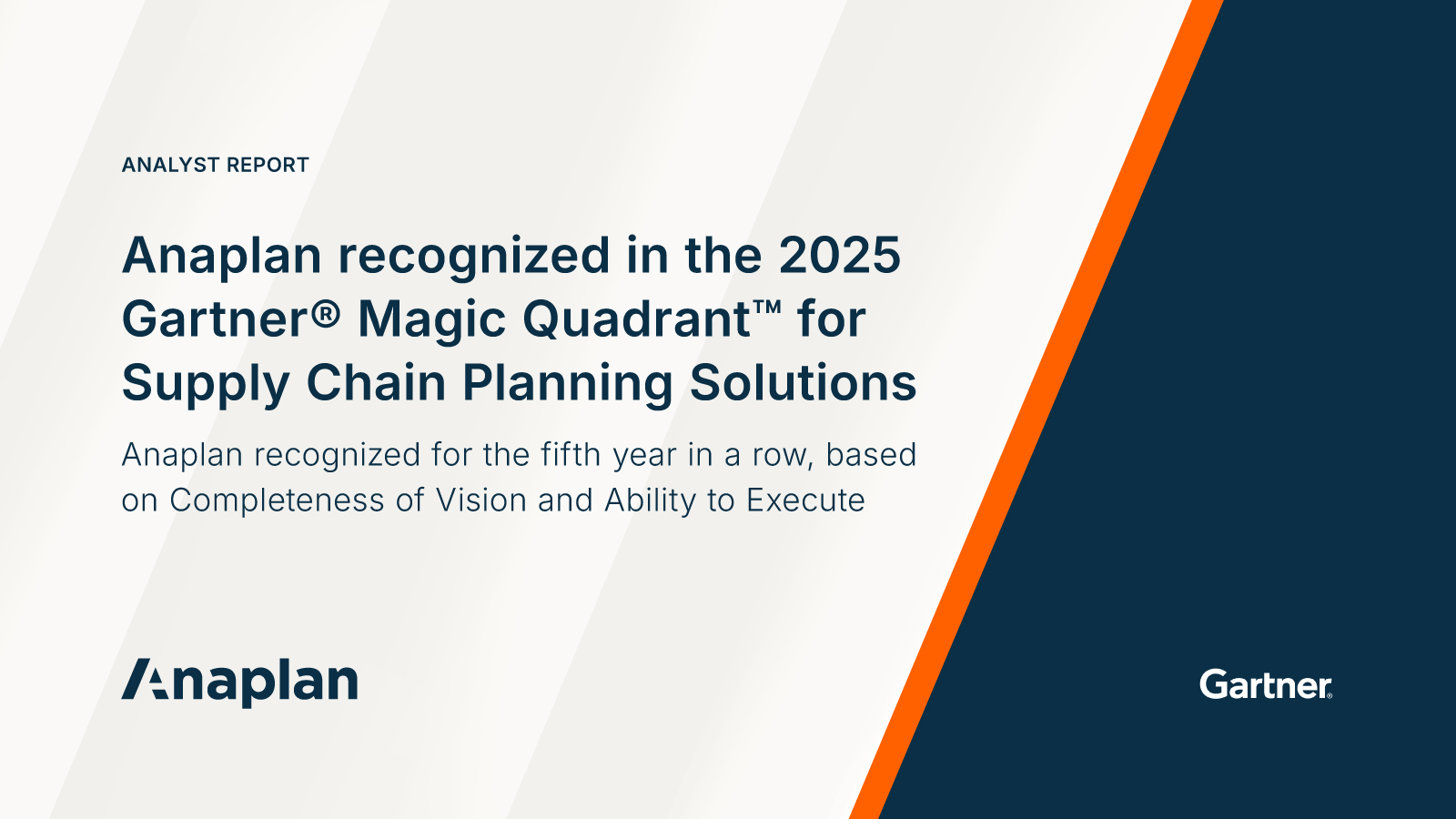 Anaplan Recognized in 2025 Gartner® Magic Quadrant™ for Supply Chain