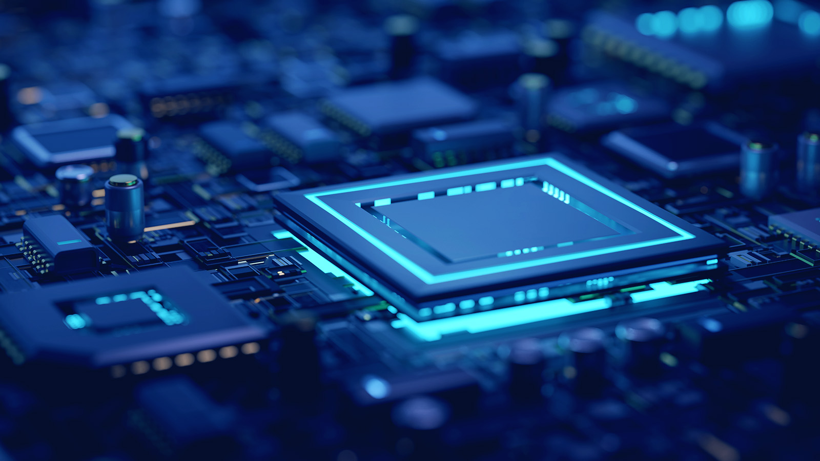 Technology Industry Thumbnail Graphique : extrait d’une puce informatique pour le secteur technologique