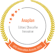 CFO Innovation named Anaplan a winner in the Editors’ Choice for Innovation category.