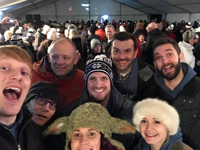 Anaplan employees who participated in the London Sleep Out on November 15, 2017.