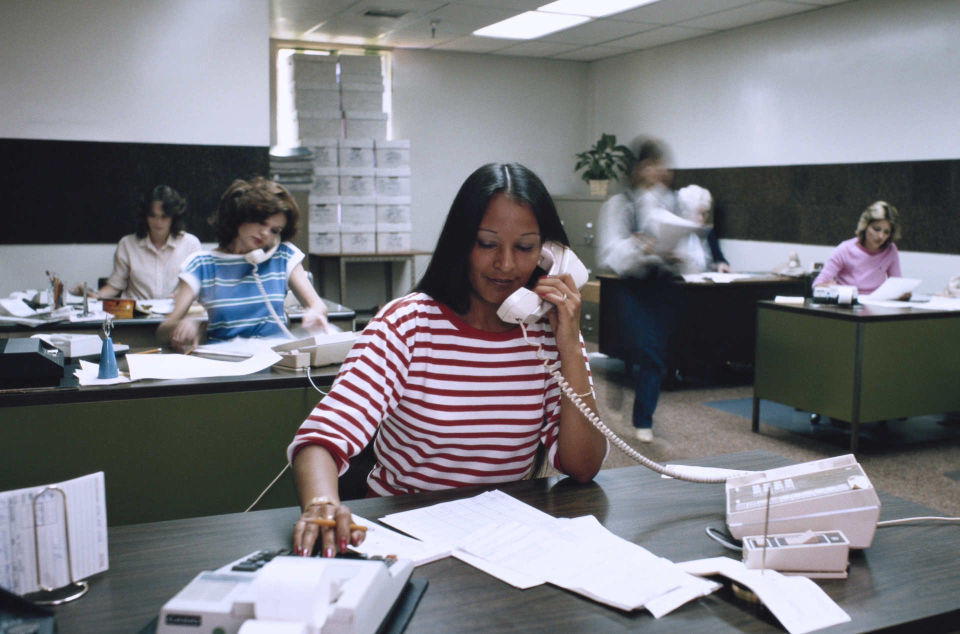 woman working in an office