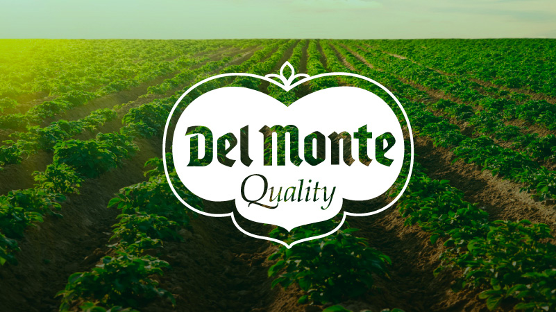 DelMonte logo over a planted field