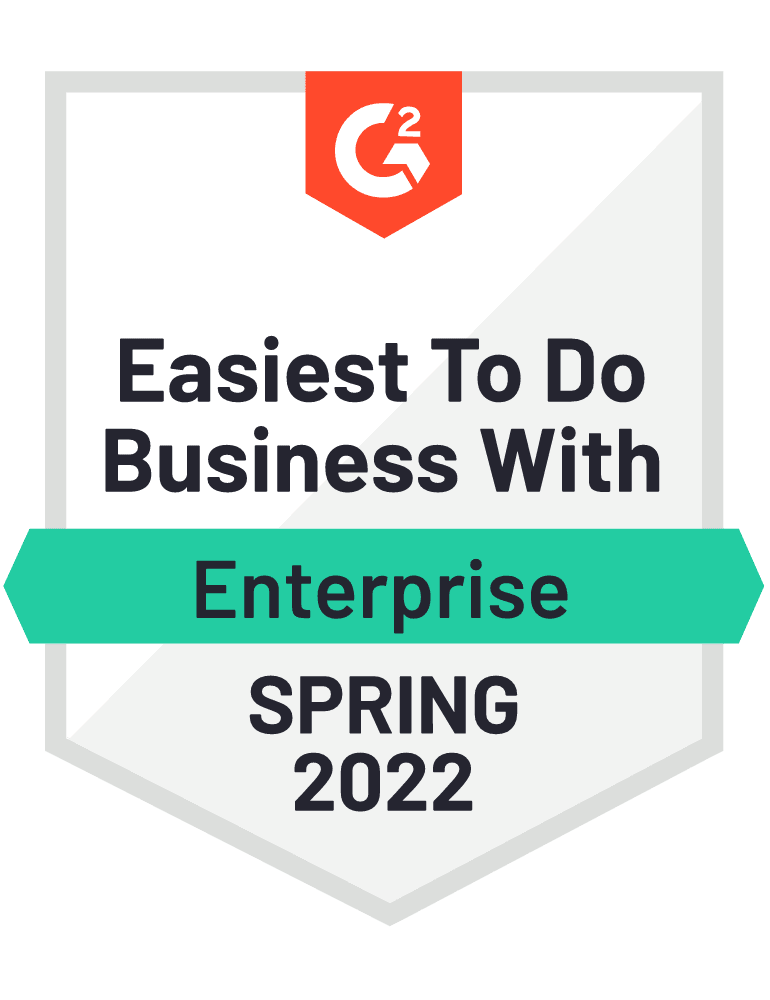 G2 Easiest To Do Business With, Spring 2022