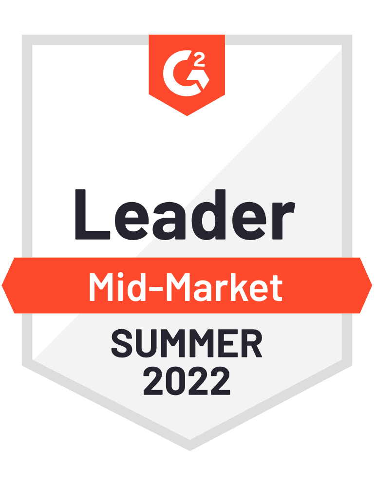 G2 Leader Mid-Market, Summer 2022