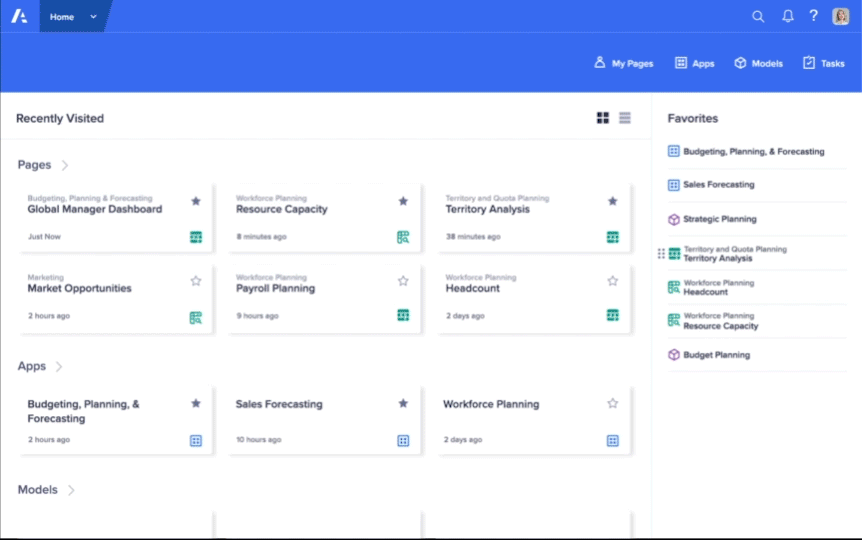 Animation of Anaplan Dashboard Demo