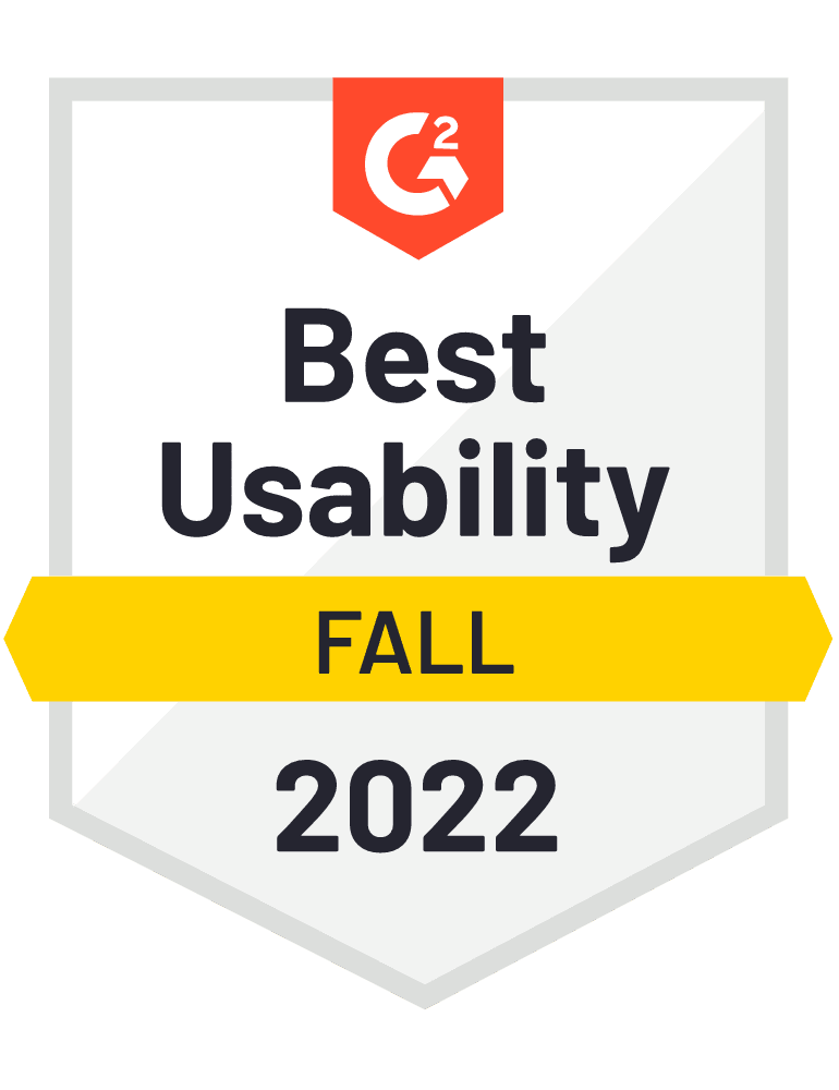 G2 Best Usability, Fall 2022