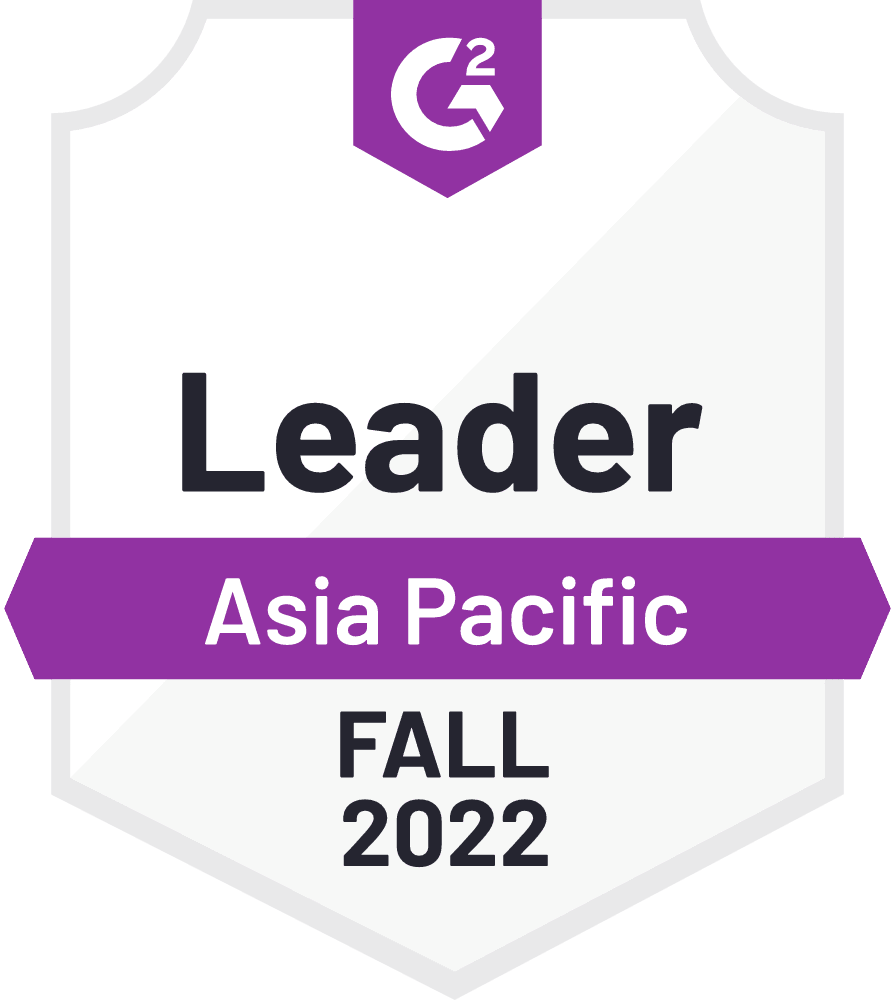 G2 Leader, Asia Pacific, Fall 2022
