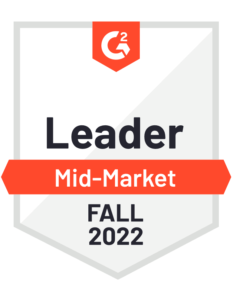 G2 Leader Mid-Market, Fall 2022