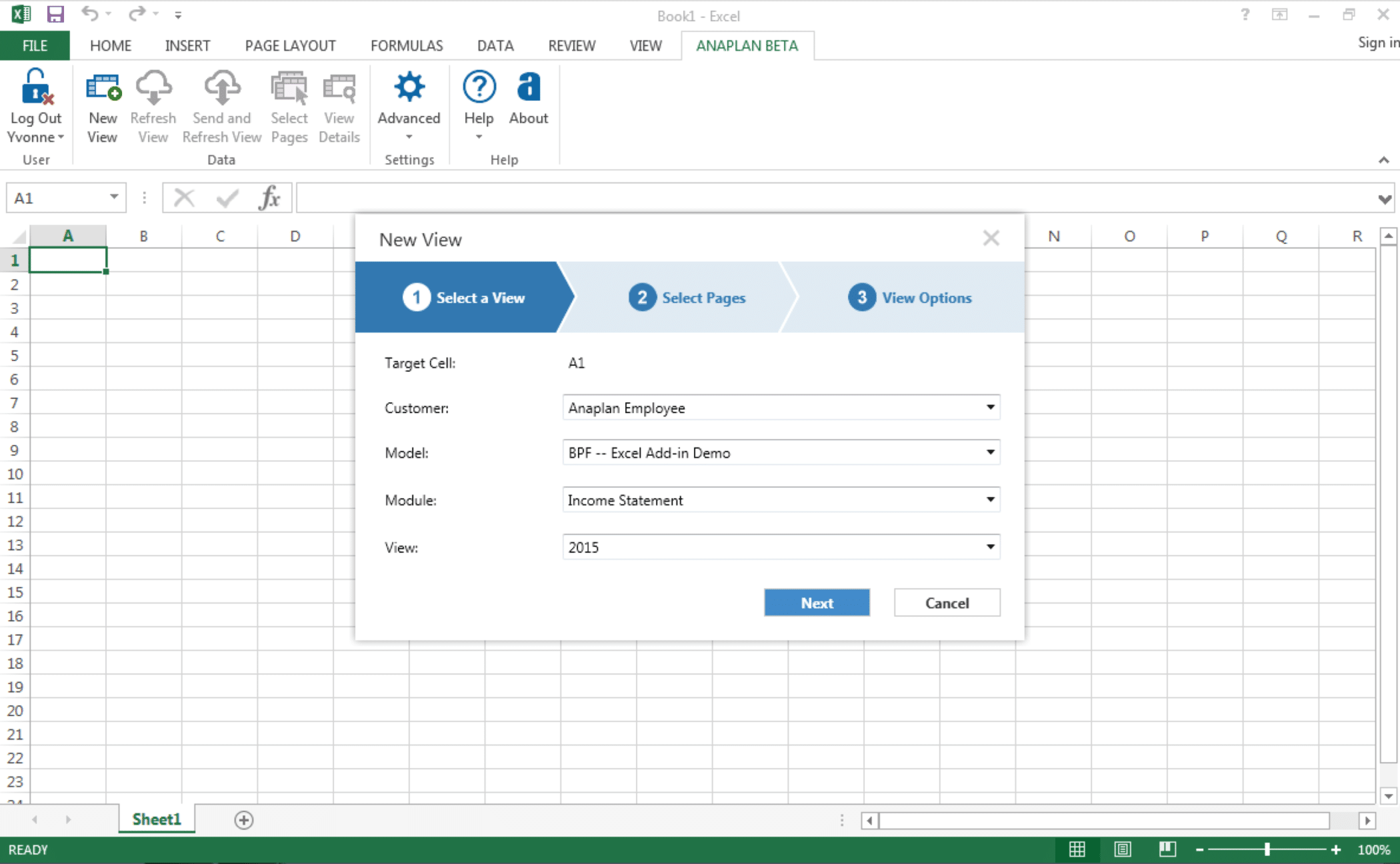 Anaplan for Office® Excel