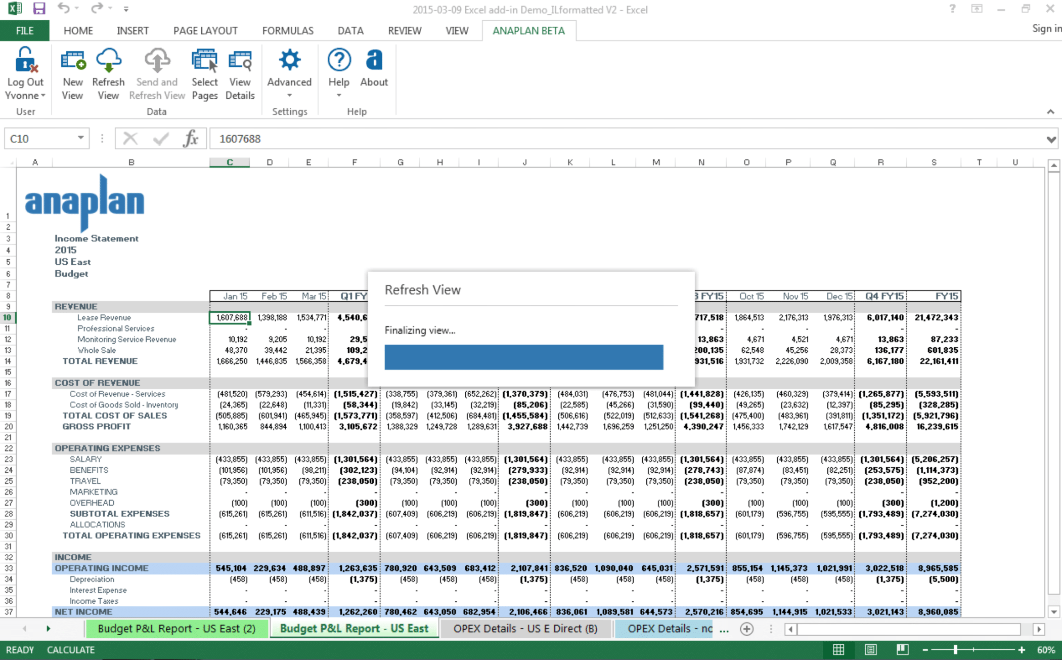 Anaplan for Office® Excel