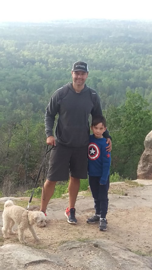 Drew Brieman and family on Pine Mountain in Georgia