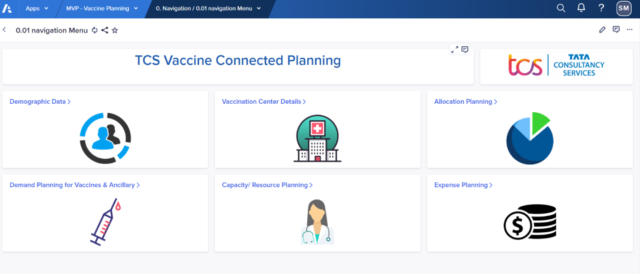 TCS Vaccine dashboard